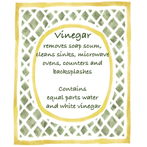 Vinegar Lable Homemade, Green Cleaning Supplies