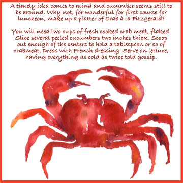 crab 50s c egbert  Recipe from the 50s   Crab a la Fitzgerald